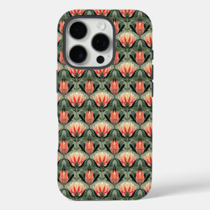 Coque iPhone 16 Pro Étui iPhone à motif de protée vert corail tropical