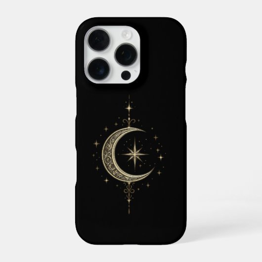 Coque iPhone 16 Pro Étui iPhone Celestial Dark Academia (Verso)