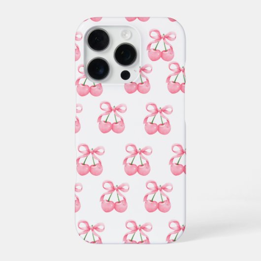 Coque iPhone 16 Pro Étui iPhone Cerise (Verso)