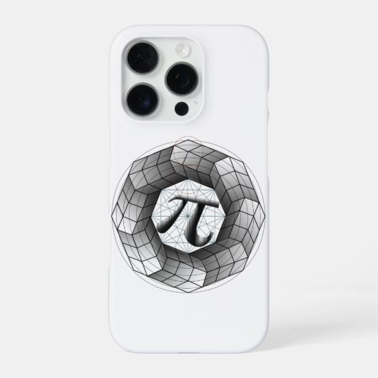 Coque iPhone 16 Pro Étui iPhone illusion d'optique symbole Pi-π pour v (Verso)