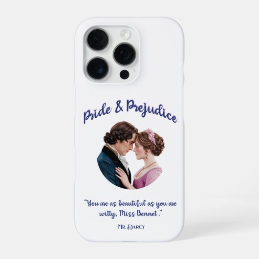 Coque iPhone 16 Pro Étui iPhone Orgueil & Préjugés (Verso)