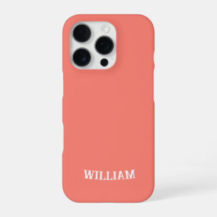 Coque iPhone 16 Pro Étui iPhone saumon personnalisé avec personnalisat