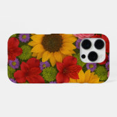 Coque iPhone 16 Pro Étui iPhone Tournesol et Rose (Verso Horizontal)