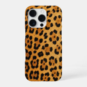 Coque iPhone 16 Pro Étui orange guépard pour iPhone 16 Pro Max