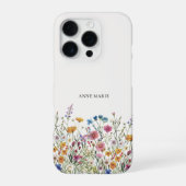 Coque iPhone 16 Pro Étui personnalisé aquarelle fleurs pour iPhone 16 (Verso)
