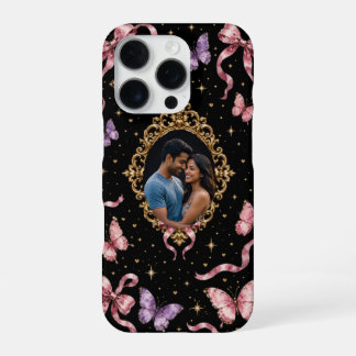 Coque iPhone 16 Pro Étui personnalisé pour iPhone 16 Pro : Cadre doré"