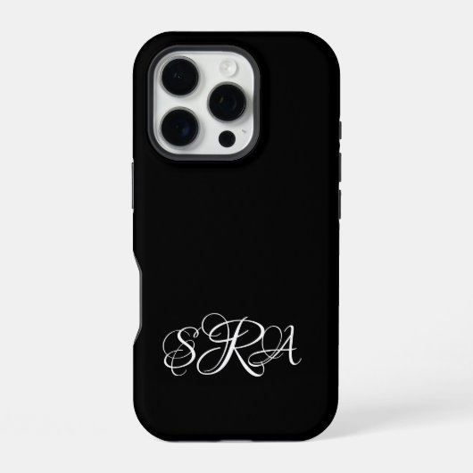 Coque iPhone 16 Pro Étui pour iPhone 16 Pro avec monogramme (Verso)