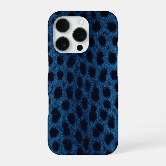 Coque iPhone 16 Pro Étui pour iPhone 16 Pro Max guépard bleu (Verso)