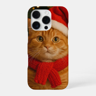 Coque iPhone 16 Pro Étui pour iPhone 16 Pro Santa Cat
