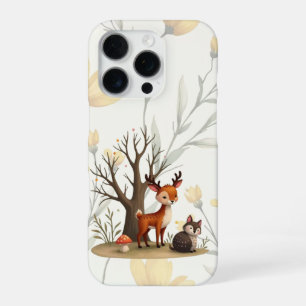 Coque iPhone 16 Pro Étui pour iPhone/iPad Cerf Fantaisiste & Hérisson
