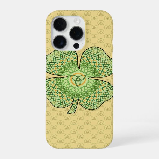 Coque iPhone 16 Pro Étui téléphone Case-Mate Trèfle celtique (Verso)