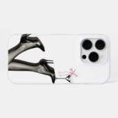 Coque iPhone 16 Pro Étuis cocktail rayé rose chic (Verso Horizontal)