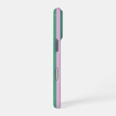 Coque iPhone 16 Pro Étuis iPhone 16 Pro avec bandes vertes et rose dou (Côté droit)