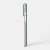 Coque iPhone 16 Pro Étuis iPhone 16 Pro avec bandes vertes et rose dou (Côté gauche)