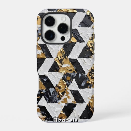 Coque iPhone 16 Pro Facettes opulentes : Trio texturé (Verso)