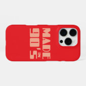 Coque iPhone 16 Pro Fait dans les années 90 (Verso Horizontal)