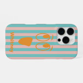 Coque iPhone 16 Pro Fantôme rayé tendance (Verso Horizontal)