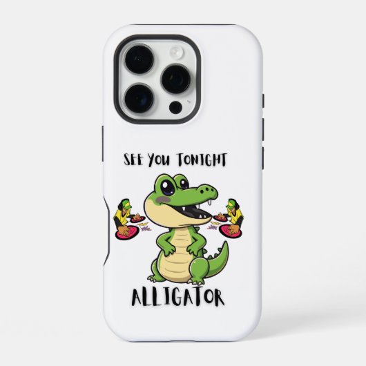 Coque iPhone 16 Pro Fête d'animaux Alligator (Verso)