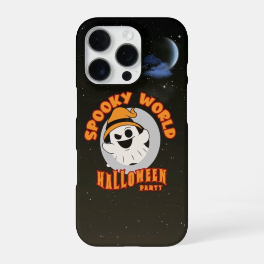 Coque iPhone 16 Pro Fête d'Halloween Spooky World | (Verso)