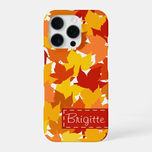 Coque iPhone 16 Pro Feuilles d'automne d'érable (Verso)