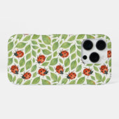 Coque iPhone 16 Pro Feuilles et coccinelles (Verso Horizontal)