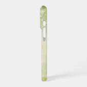 Coque iPhone 16 Pro Fleur abstraite Alchemilla vert doux (Côté gauche)