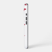 Coque iPhone 16 Pro Fleur de cerisier 3D rouge (Côté gauche)