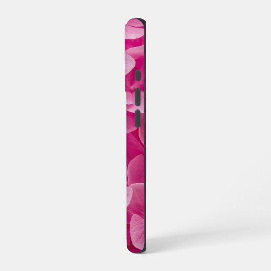 Coque iPhone 16 Pro Fleur d'Hydrangée rose brillant (Côté gauche)