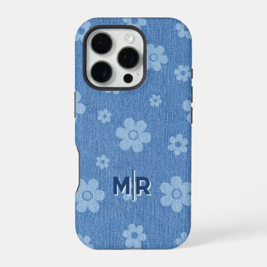 Coque iPhone 16 Pro Fleur indigo groovy (Verso)