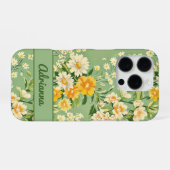 Coque iPhone 16 Pro Fleur retro (Verso Horizontal)