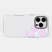 Coque iPhone 16 Pro Fleurs Abstraites sur gris clair (Verso Horizontal)