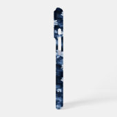 Coque iPhone 16 Pro Fleurs Bleu Denim (Côté gauche)