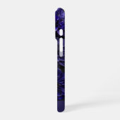 Coque iPhone 16 Pro Fleurs bleues hantées (Côté gauche)