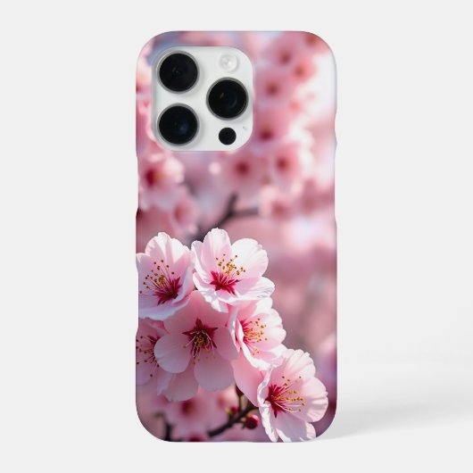 Coque iPhone 16 Pro fleurs de cerisiers (Verso)