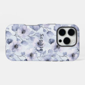Coque iPhone 16 Pro Fleurs de lavande violette (Verso Horizontal)
