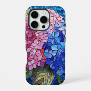 Coque iPhone 16 Pro Fleurs d'hortensia à l'aquarelle