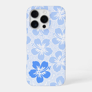 Coque iPhone 16 Pro Fleurs d'île Hawaïen Hibiscus Rayure Ciel Bleu