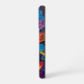 Coque iPhone 16 Pro Fleurs douces sur sarcelle (Côté gauche)