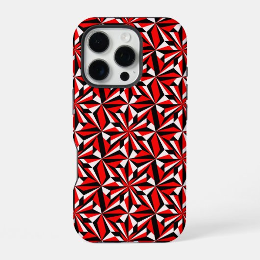 Coque iPhone 16 Pro Fleurs du désert en rouge (Verso)