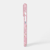 Coque iPhone 16 Pro Fleurs en papier rose (Côté gauche)