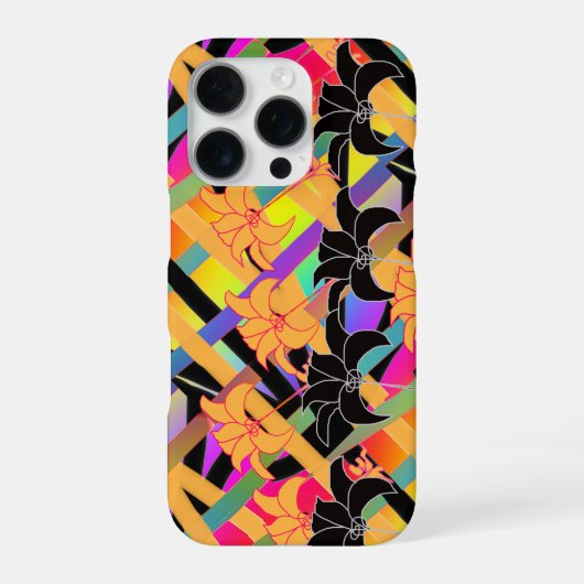 Coque iPhone 16 Pro Fleurs Entrelacées (Verso)