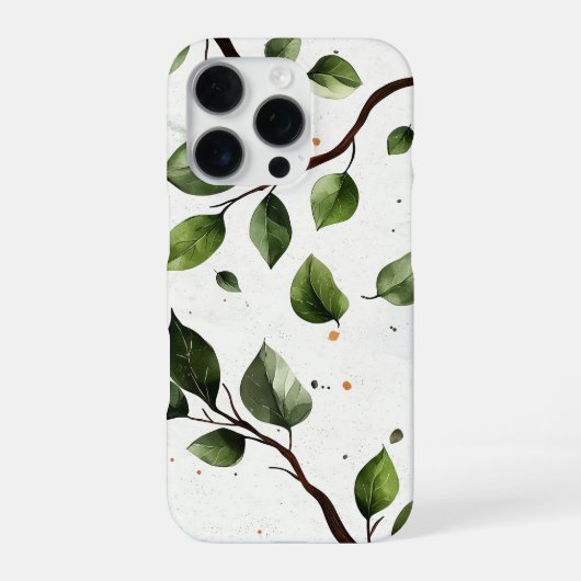Coque iPhone 16 Pro Fleurs et Feuilles (Verso)