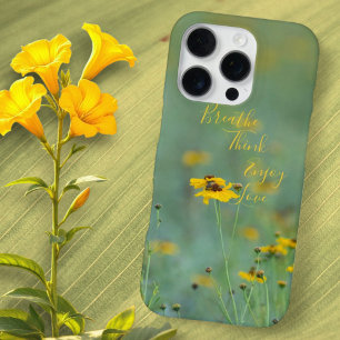 Coque iPhone 16 Pro Fleurs sauvages jaunes isolées inspirantes personn