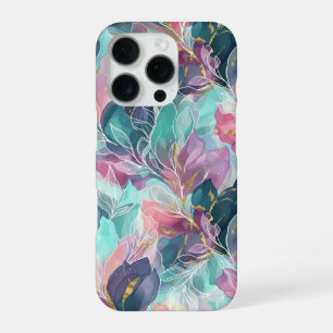 Coque iPhone 16 Pro Fleurs Tons de Bijoux