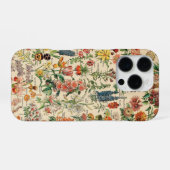 Coque iPhone 16 Pro Fleurs vintages (Verso Horizontal)