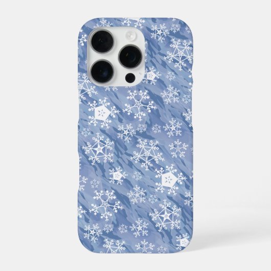 Coque iPhone 16 Pro Flocons blancs (Verso)