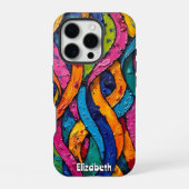 Coque iPhone 16 Pro Flore orange et rose (Verso)