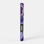 Coque iPhone 16 Pro Flux de la géode violet et or (Côté droit)