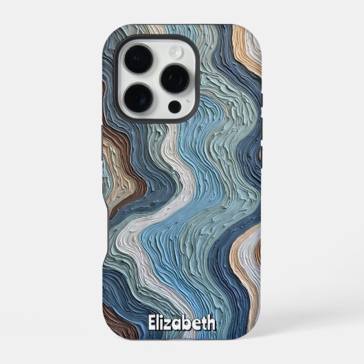 Coque iPhone 16 Pro Flux rythmique terrestre (Verso)