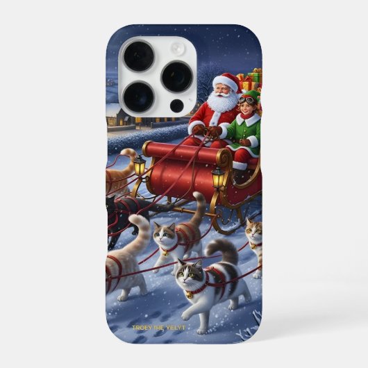 Coque iPhone 16 Pro Fonds d'écran de Noël pour téléphone - Hiver Cozy (Verso)